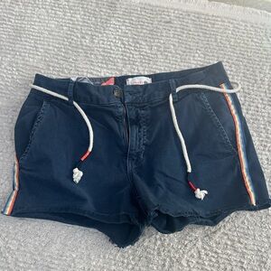 Sundry Navy Shorts with Rainbow Side Stripe and Rope Drawstring